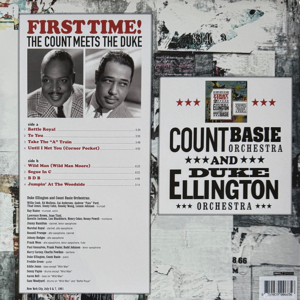 Виниловая пластинка Count Basie Orchestra and Duke Ellington Orchestra ‎– First Time! The Count Meets The Duke LP Orange