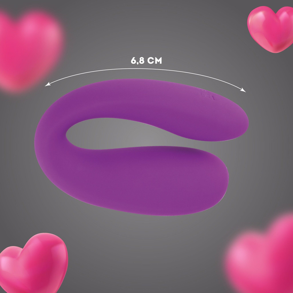 Фиолетовый U-образный вибратор для пар (Цвет: фиолетовый)