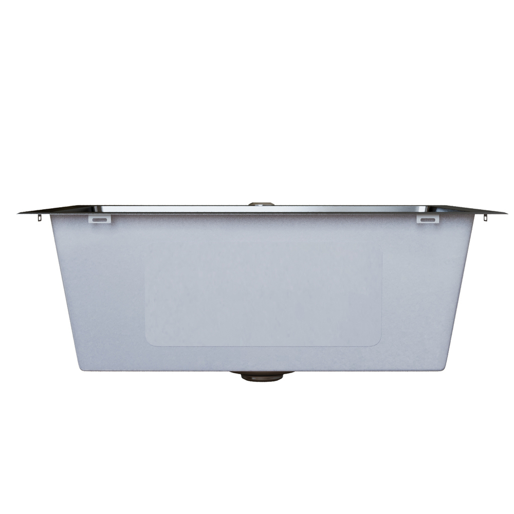 Мойка настол.монтаж 50х50 (3,0) вып 3 1/2  MIXLINE PRO с ФАСКОЙ 20см с сифоном (черный графит)