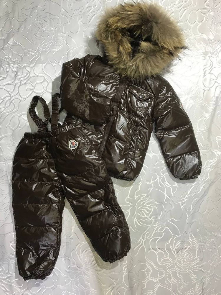 Детский брендовый зимний костюм Buba Moncler Dark Brown