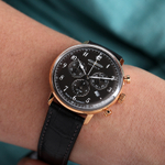 ZEPPELIN Hindenburg Collection Quartz Movement Men"s Watches Watch 40mm Black Dial Stainless Steel Case