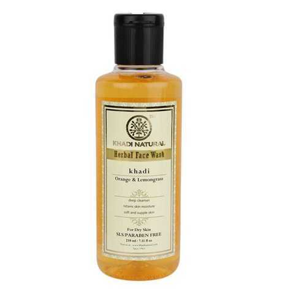 Гель для умывания Khadi Natural Orange & Lemongrass Апельсин и Лемонграсс 210 мл