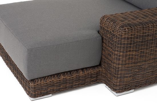 "Капри" кушетка из искусственного ротанга, цвет коричневый