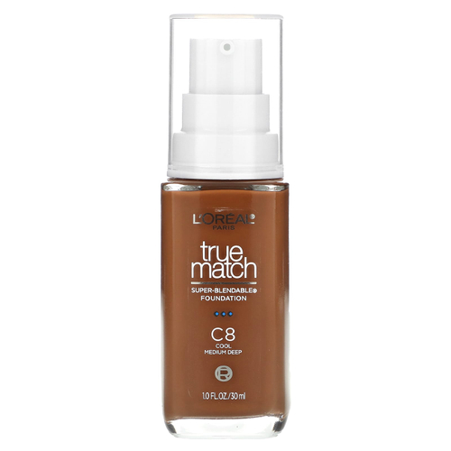 L'Oréal, True Match, супер-смешиваемая основа, C8, холодная, средняя глубина, 30 мл (1 жидк. унц.)