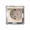 Розетка 1-м СП AtlasDesign 16А IP20 с заземл. защ. шторки с крышкой механизм беж. SE ATN000246