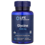 Life Extension, глицин, 1000 мг, 100 вегетарианских капсул