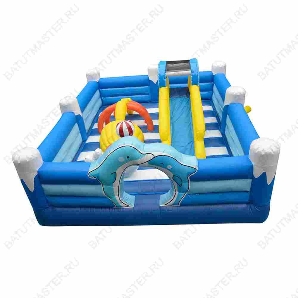 Коммерческий надувной батут "Морские приключения" 5*5*2,5 м