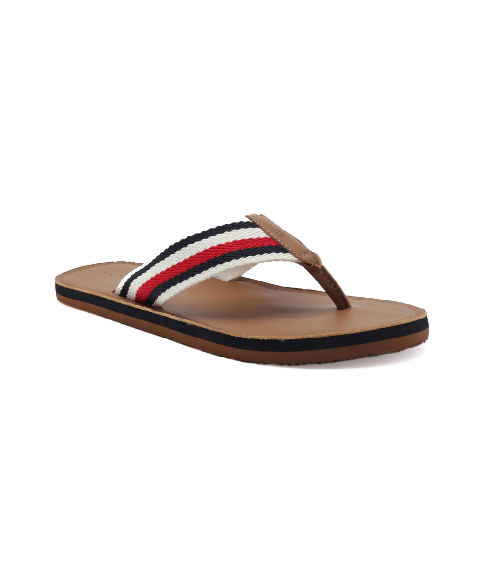 Вьетнамки HILFIGER LEATHER BEACH SANDAL Tommy Hilfiger - коричневый(FM0FM04548)