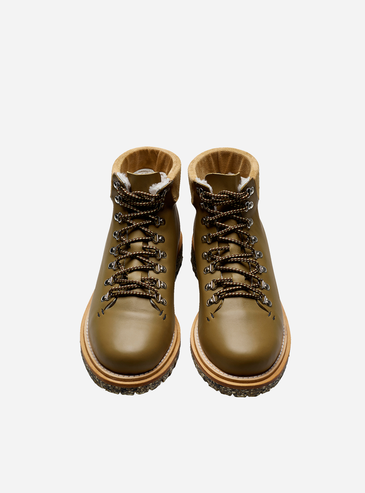 Хайкеры Olive с мехом