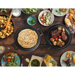 Сковорода-гриль 34 см чугун круглая черная LAVA