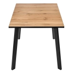 Стол Dublin раскладной 120-160х80х75 Дуб Вотан, чёрные ножки