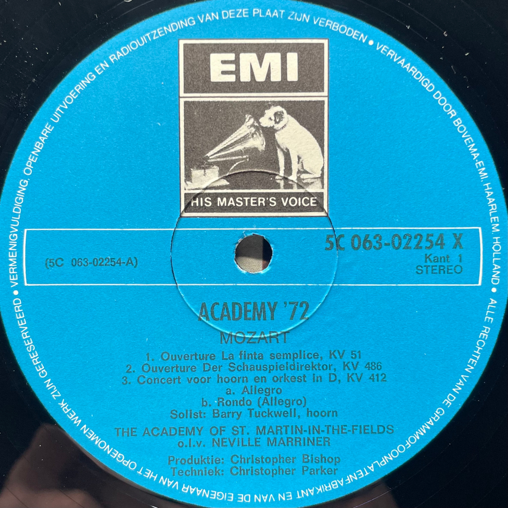 Моцарт, Бетховен, Шуберт ‎– Academy '72 (Голландия)