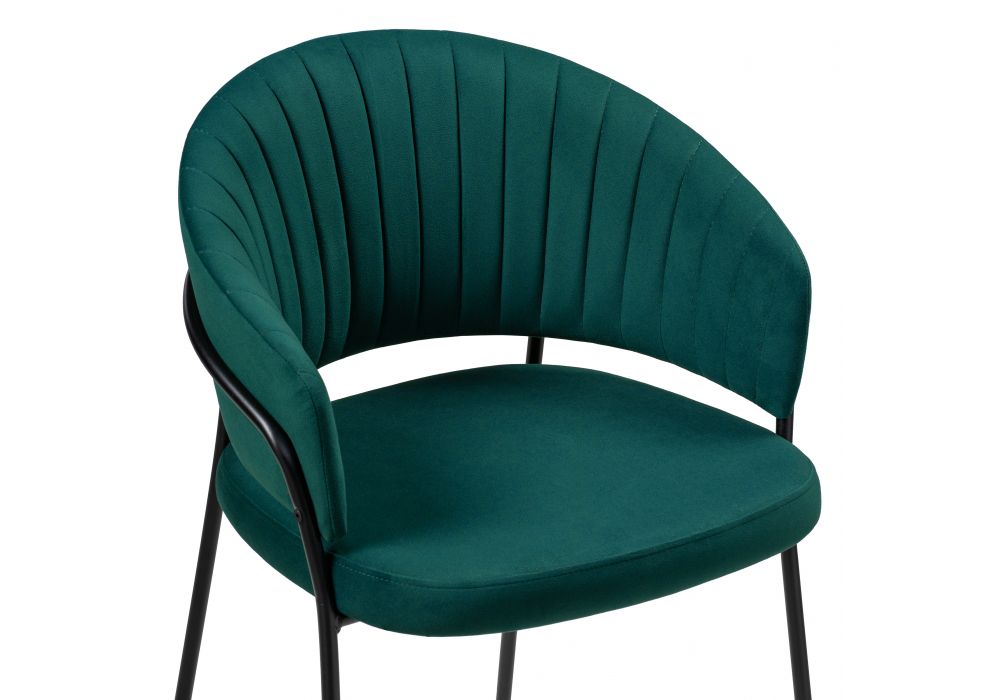 Стул на металлокаркасе Лео бирюзовый / черный