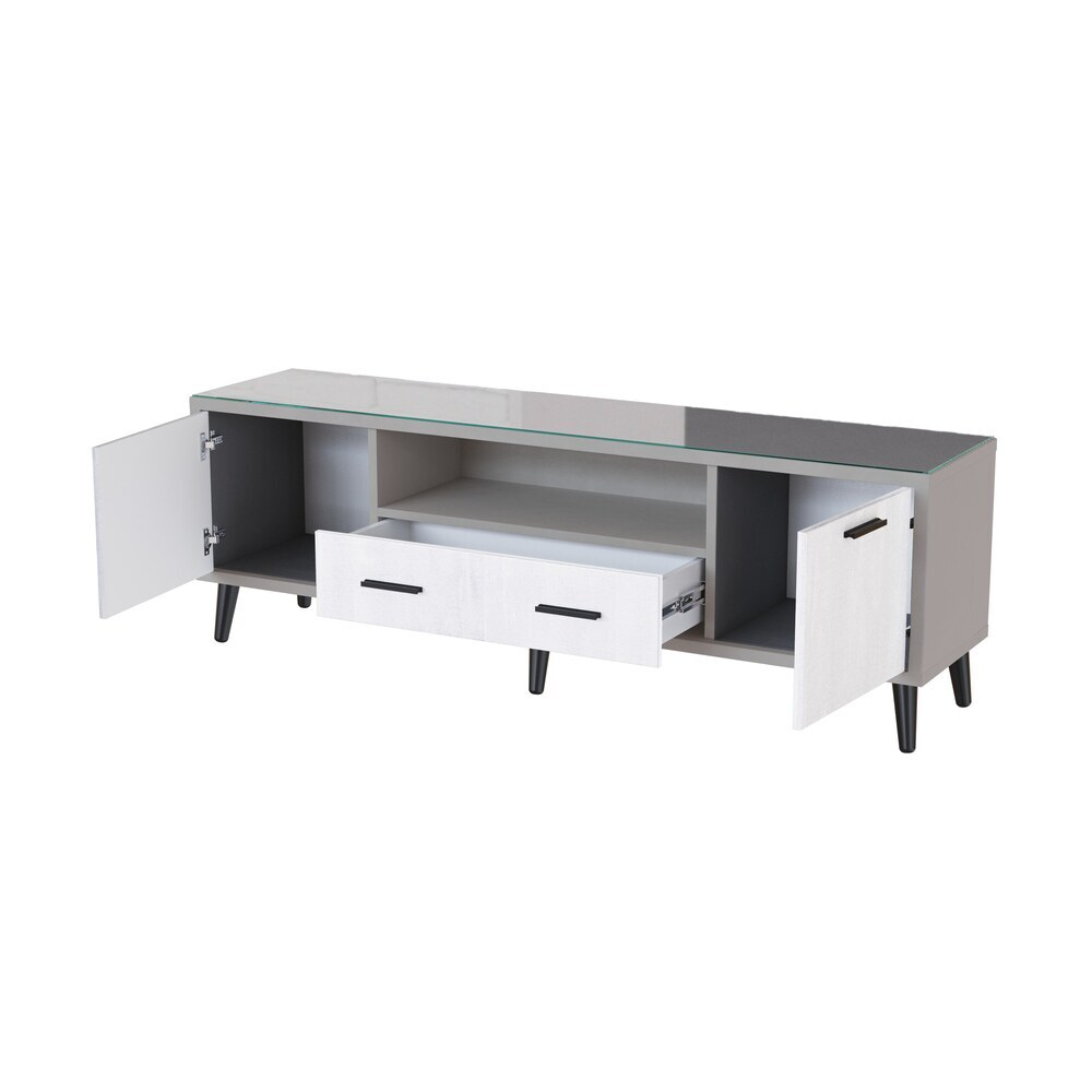 Тумба ТВ Ланс 1,6, Светло-серый