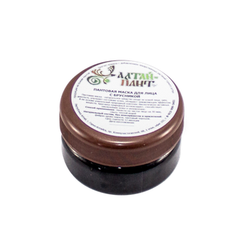Пантовая маска для лица с брусникой