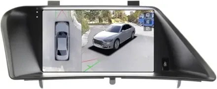 Магнитола для Lexus RX270, RX350 AL10 2012-2015 (ШГУ цветной, поддержка штатного меню, рамка тип 1) - Teyes CC3-2K-360 монитор 9.5" 2K QLED на Android 10, 6Гб+128Гб, CarPlay, 4G SIM-слот, 4 камеры в комплекте