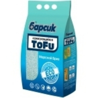 Барсик 15л Наполнитель для кошек Тофу комкующийся, Морской бриз