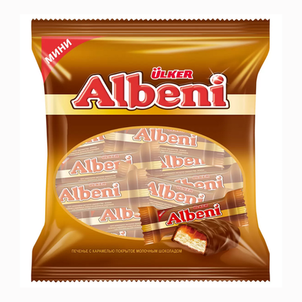 Шоколадный батончик Albeni Mini с печеньем и карамелью 500 гр