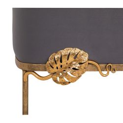 Банкетка Monstera Deliciosa (Монстера) Серая Амбер