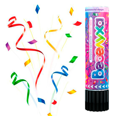 Хлопушка пружинная Блеск серпантин 21 см