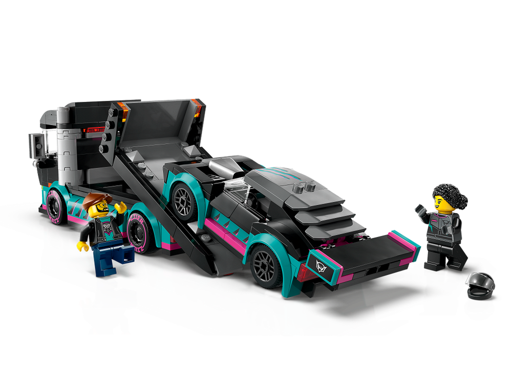 LEGO City 60406 «Гоночный автомобиль и автовоз» — доставка болида к старту