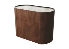 Комод Lagom 3 ящика ширина 100 см (орех, камень OV)