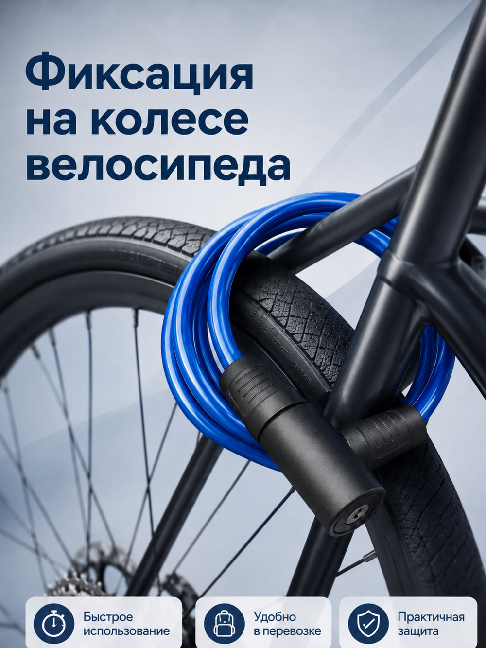 Велосипедный трос Звезда ABUS 4508K/150 Синий
