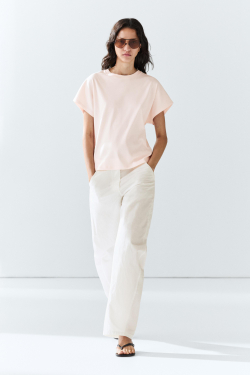 Massimo Dutti Хлопковая футболка, розовый