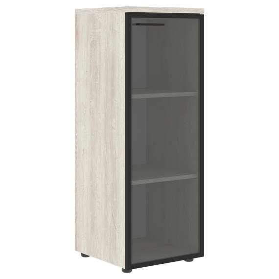 Шкаф колонка со стеклянной дверью в алюминиевой раме (R) и топом XMC 42.7(R)  432х432х1190 XTEN