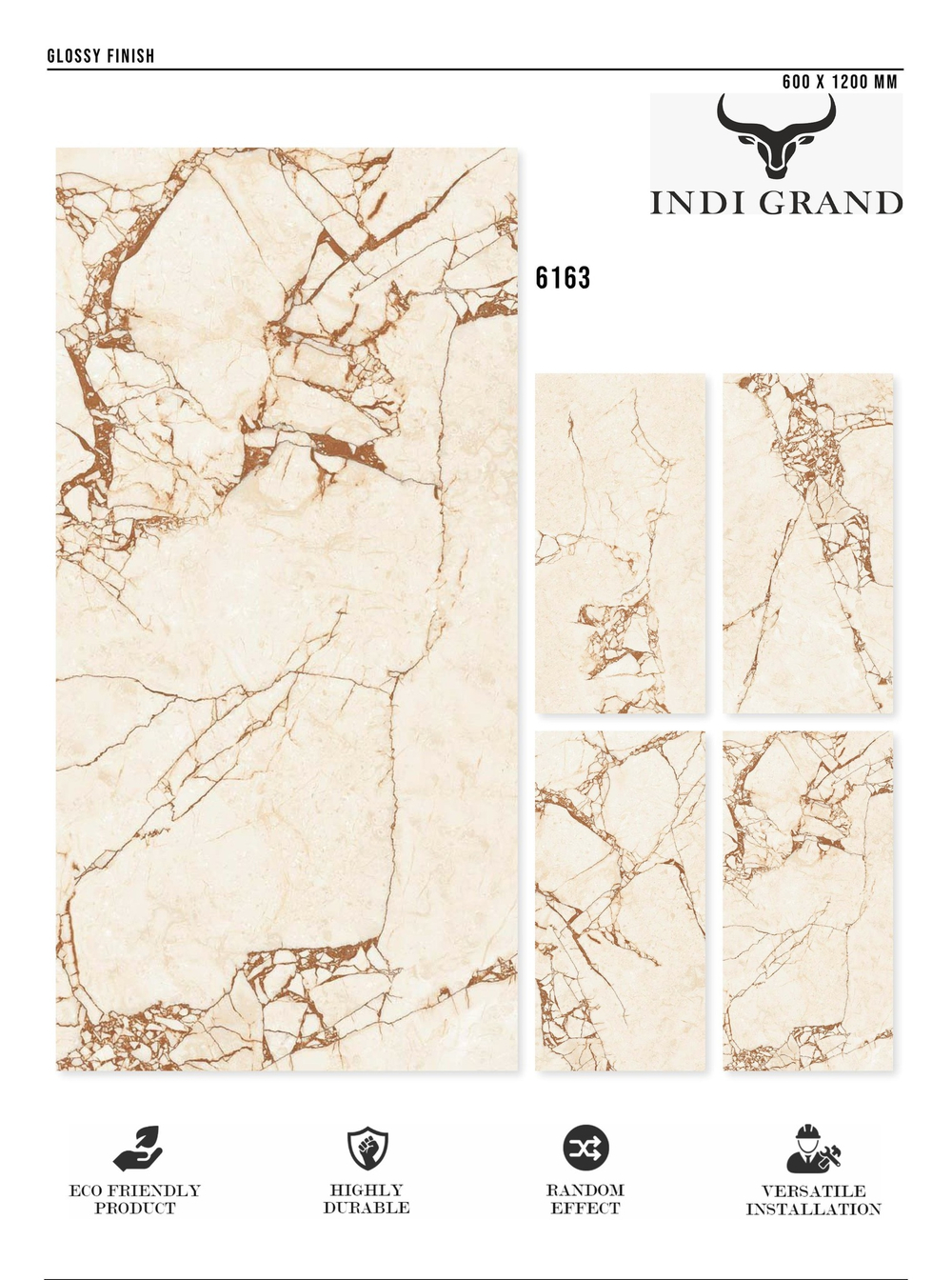 Керамогранит glossy №2 60х120, 6163