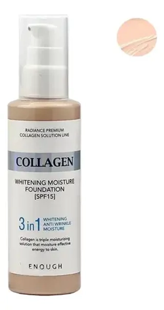 Enough Основа тональная с коллагеном - Collagen whitening foundation 3in1, 100мл