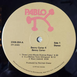 Винтажная виниловая пластинка LP Benny Carter 4 Montreux 77 (USA 1977)