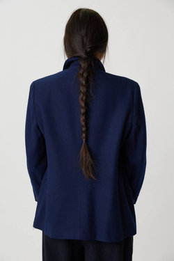 Темно-синий винтажный жакет