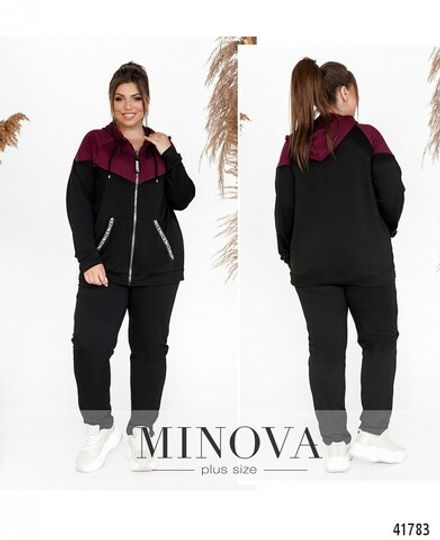 Костюм 17-226-черный-марсала Minova Фото 1