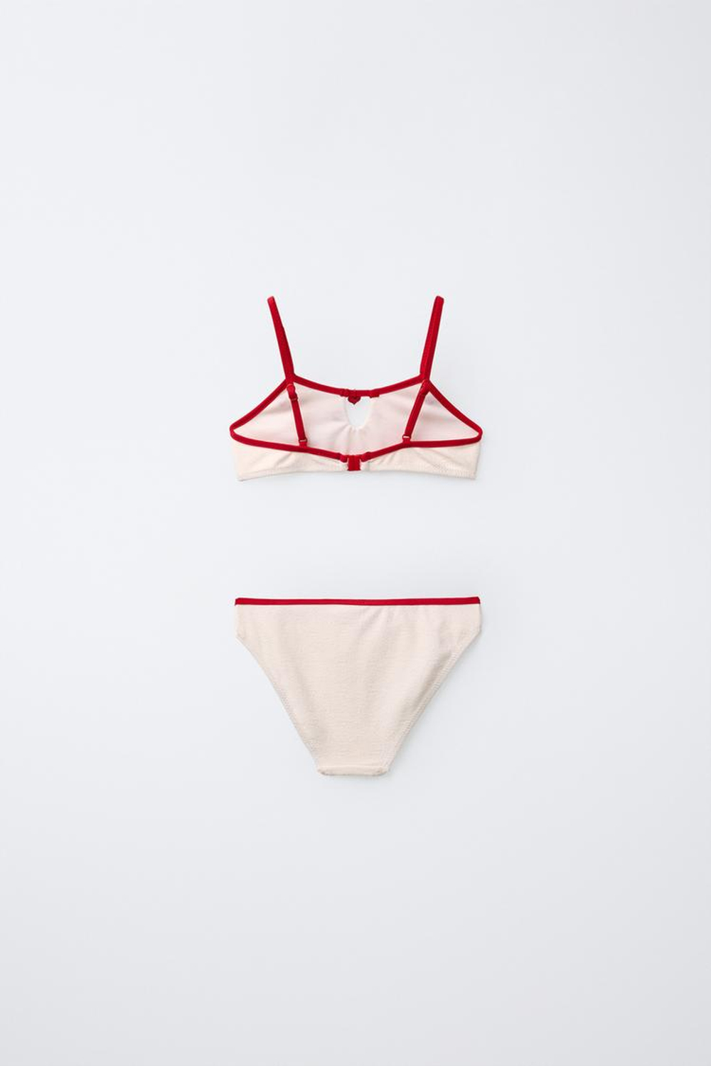 ZARA КУПАЛЬНИК С СЕРДЕЧКАМИ, КРАСНЫЙ