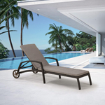 Шезлонг-лежак плетеный Afina A35A2-W53 Brown с матрасом
