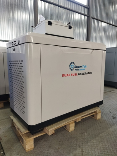 Бензиновый/газовый генератор 15кВт ( 1 фаза, 220В, воздушное охлаждение, кожух)