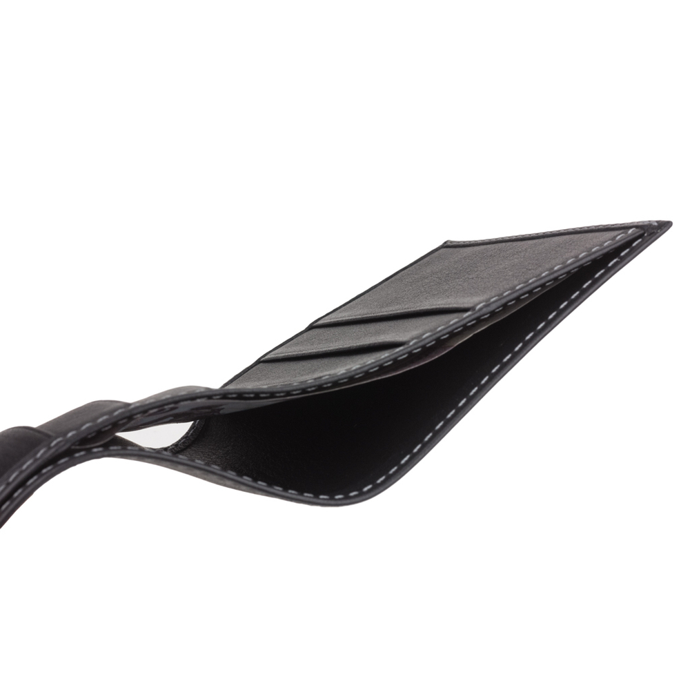 Портмоне мужское Carre из кожи теленка, черного цвета