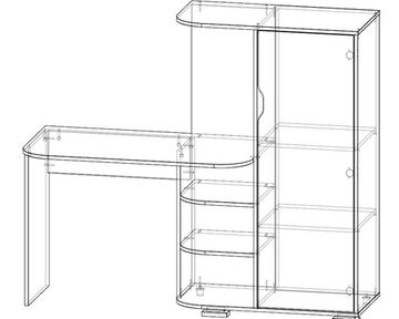 Стол письменный МАЛЬТА-3 правый