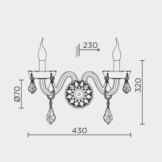 Настенный светильник MODELUX premium ML.7151.02P