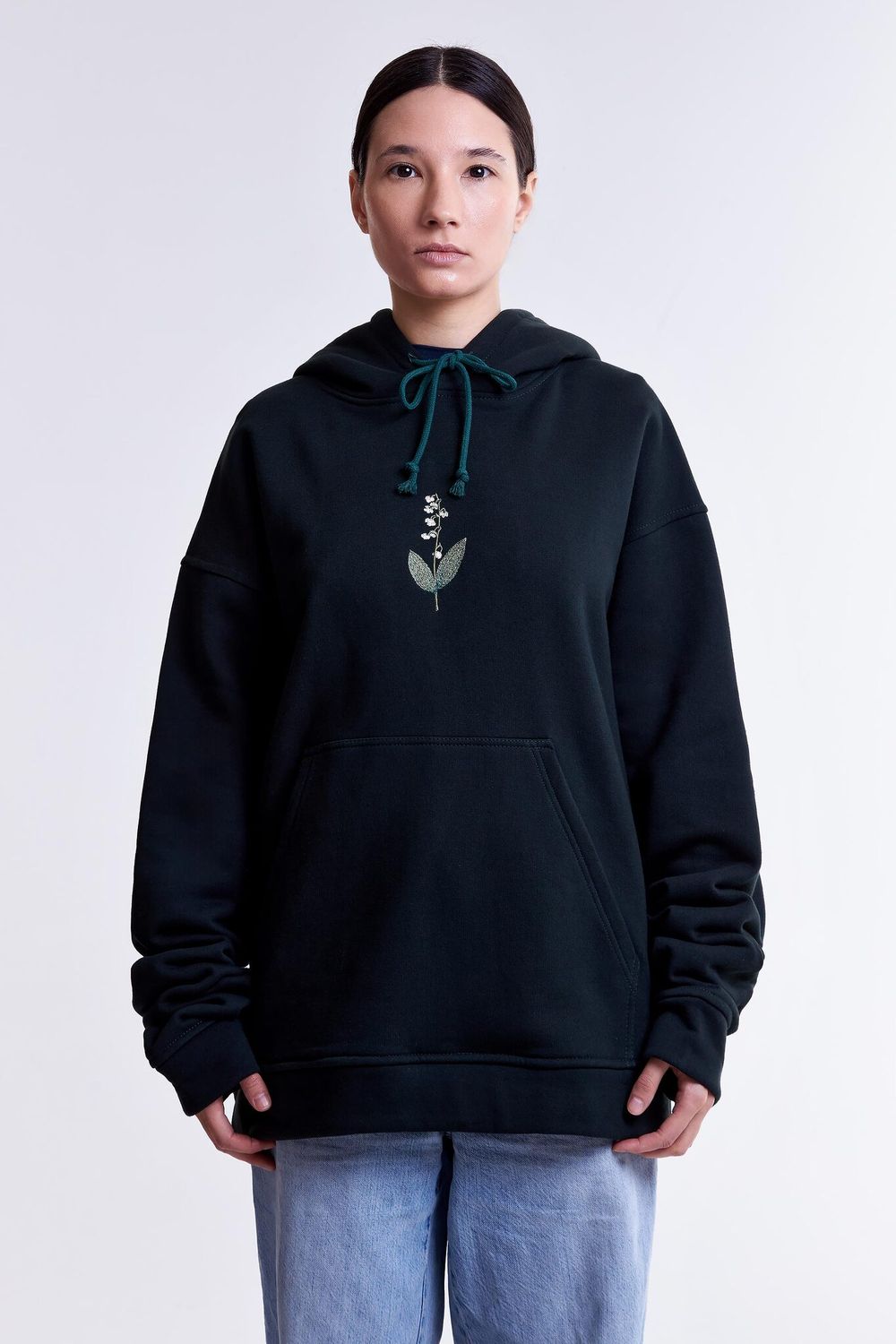 Худи Гербарий Ландыш Warm Темно-зеленый