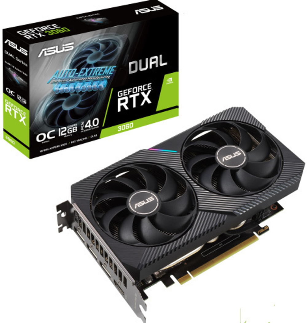 Видеокарта ASUS GeForce RTX 3060 DUAL OC (DUAL-RTX3060-O12G-V2)