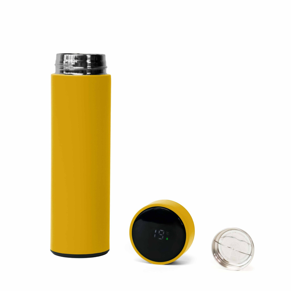 Термос MARK LED soft touch Тёмно-синий