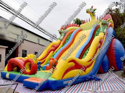 Коммерческий надувной батут "Змей Горыныч 2" 11*6*8,5 м