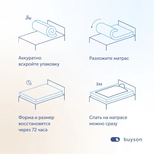 Матрас в кроватку BuyJoy, 7 см, жесткость выше средней, беспружинный