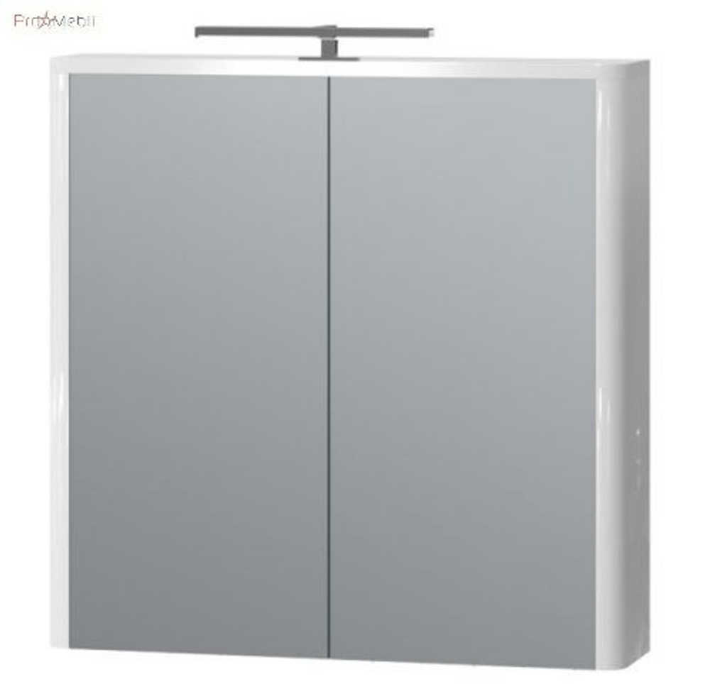 зеркальный шкаф ЮВЕНТА LvrMC-70 белый глянец