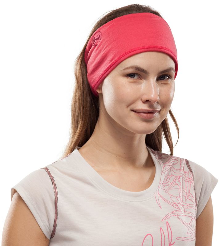 Тонкий шерстяной шарф-труба Buff Wool lightweight Solid Paradise Pink Фото 2