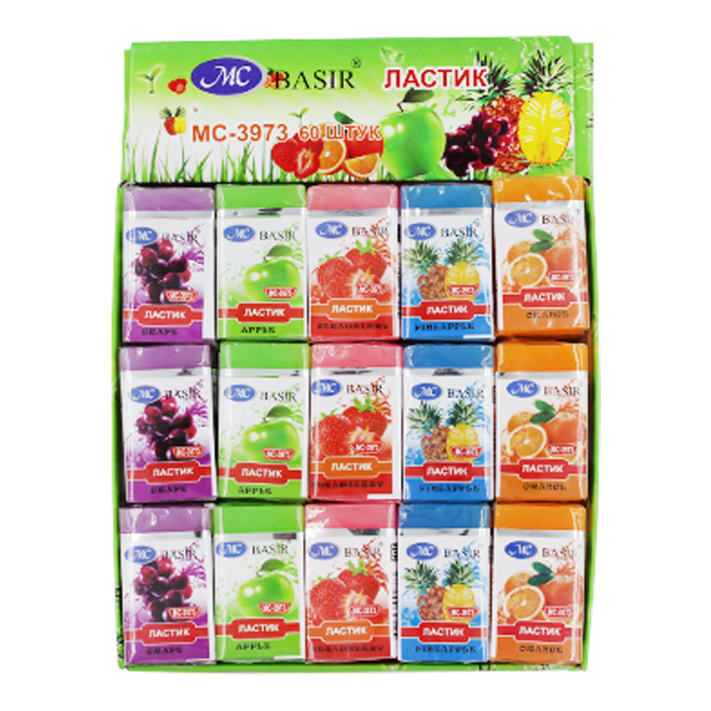 Ластик Basir, прямоугольная форма, серия "Фрукты", 4.0*2.4 см