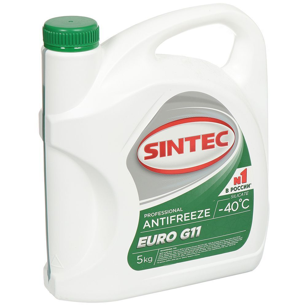 Антифриз Sintec, Euro, G11, 5 кг, зел, 800522