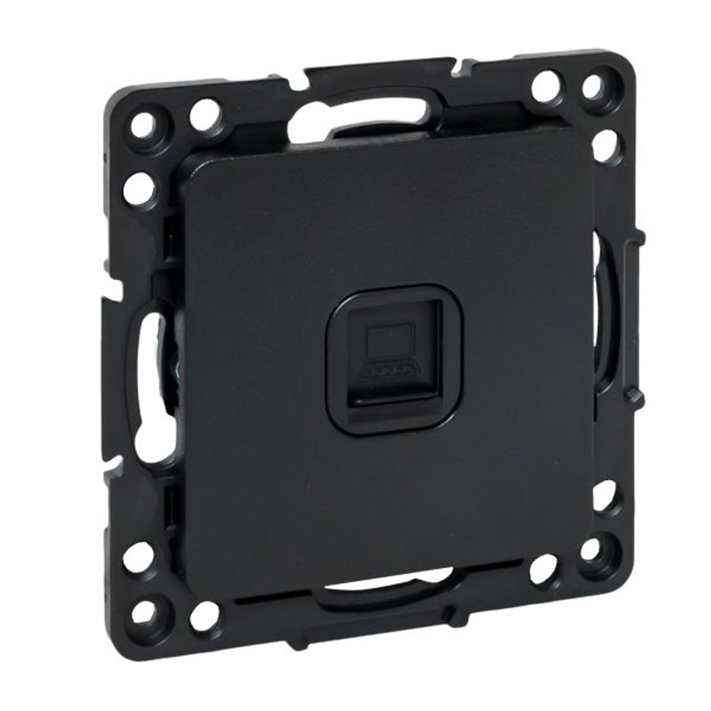 Стокгольм Механизм Розетки RJ-45 1-местной черный EKF